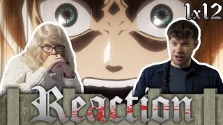 SHOWING MY MOM ATTACK ON TITAN  1x12  REACTION [upl. by Siclari]