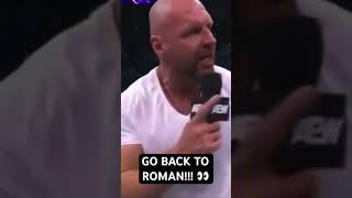 A fan yells to Jon Moxley “GO BACK TO ROMAN” 👀 jonmoxley romanreigns leave shield aew wwe [upl. by Llessur]