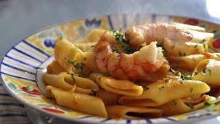 Macarrones con gambas  Recetas Mallorquinas [upl. by Sou230]