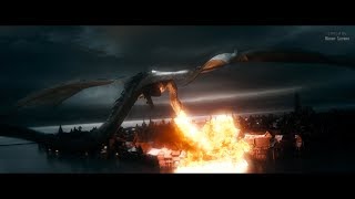 The Hobbit 2013  Smaug Attacks the Lake Town  Only Action 4K [upl. by Smoht]