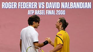 ROGER FEDERER VS DAVID NALBANDIAN  2008 MENS ATP BASEL FINAL [upl. by Chrysa]