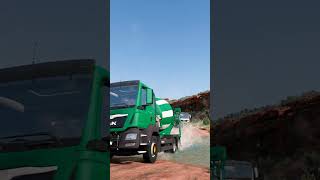 Mix Color Cement Truck vs Deep Water shorts beamngdrive trending viralshorts ytshorts funny [upl. by Nehttam]