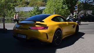 Solar beam yellow Mercedesbenz AMG GTR [upl. by Painter]