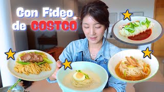 4 Platillos Coreanos con Fideos de Costco [upl. by Yhtuv]