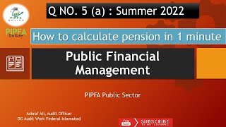 how to calculate pension in 1 minute pfm pipfa online solved paper [upl. by Gillette]