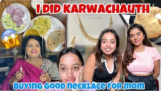 I did Karwachauth😱 Surprising mom Pointless Vlog [upl. by Aihcsrop587]