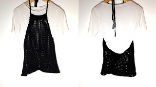 How to Loom Knit a Halter Neck Top DIY Tutorial [upl. by Yenobe620]