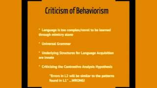 Behaviorism A Theory Of Language Development [upl. by Kyred]