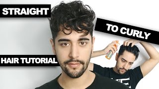 Straight To Curly Hair  How To Get Curly Hair Mens Hair Tutorial ✖ James Welsh [upl. by Dewhurst]