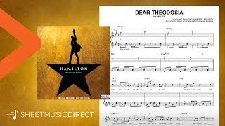 Dear Theodosia Sheet Music from Hamilton  LinManuel Miranda  Piano amp Vocal [upl. by Pammie]