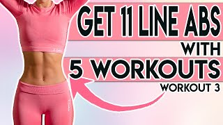 GET 11 LINE ABS in 5 WORKOUTS 🔥  Intense 5 minute Abs  Workout 3 [upl. by Ronn]