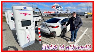 ⚡️2022 BMW i4 eDrive40 🔋 Review Fahrbericht amp LadeCheck 😳 mit böser Überraschung am Ionity🥶⁉️ [upl. by Yennek740]