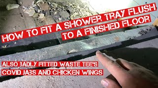 HOW TO FIT A SHOWERTRAY FLUSH TO A TILED FLOOR amp “THE” BEST BARGAIN TILE DRILL BITS TO BUY [upl. by Pompea]