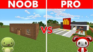 Minecraft NOOB vs PRO MODERN MCDONALDS HOUSE BUILD CHALLENGE [upl. by Callean]