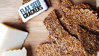 Simple Keto Crackers  1 Ingredient Flax Seed Crackers  Easy Keto Recipes [upl. by Richman]