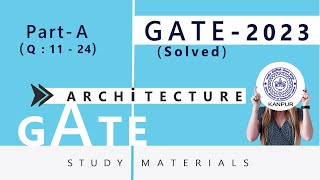 PartAGate 2023 Architecture previous year question paper Solution [upl. by Harle819]