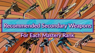 Warframe  Recommended Secondary Weapons for Each Mastery Rank Updated 2022 Version [upl. by Wheaton]