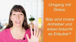 Umgang mit Stress  Was sind innere Antreiber und wieso braucht es Erlauber Transaktionsanalyse [upl. by Conal]