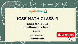 ICSE Class9  Maths  Chapter  5 Simultaneous Linear Equation [upl. by Kirtley805]