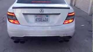 MercedesBenz C250 W204 Coupe Straight Piped Catback Exhaust Revving [upl. by Iden126]