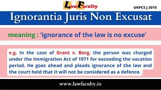 Ignorantia Juris Non Excusat  Legal Maxims  Judiciary  Law Entrance Exam  CLAT  lawfacultyin [upl. by Neeruan869]