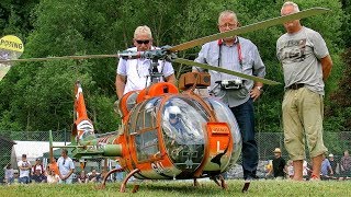 SA341342 GAZELLE HUGE RC SCAE MODEL TURBINE HELICOPTER FLIGHT DEMONSTRATION [upl. by Tamma549]