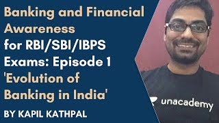 Banking and Financial Awareness for RBISBIIBPS Exams Episode 1 Evolution of Banking in India [upl. by Ajnat]