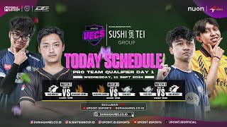 🔴 LIVE UECS MLBB X SUSHI TEI GROUP  PRO TEAM QUALIFIER DAY 1 [upl. by Llekcor]