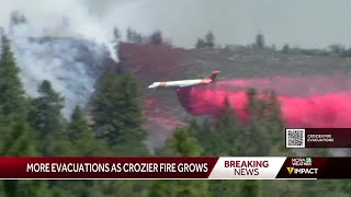 Crozier Fire  Evacuations expand  7 am updates on August 8 2024 [upl. by Ragouzis688]