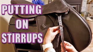 How to Put Stirrups on an English Saddle [upl. by Nahraf]