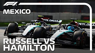 Hamilton and Russell Go HeadToHead in Mexico  2024 Mexico City Grand Prix [upl. by Ennyroc442]