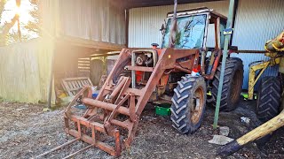 Massey Ferguson 698 Oil Change and Cab Cleaning [upl. by Mady]