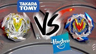 HASBRO VS TAKARA TOMY Wonder Valtryek V4 12VlS VS Winning Valkyrie 12Vl  Beyblade Burst Turbo [upl. by Forester]