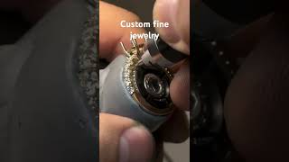 Zircon inlay process zirconjewelry ring handmadejewelry jewelrymaker jewelrymanufacturer [upl. by Geri724]