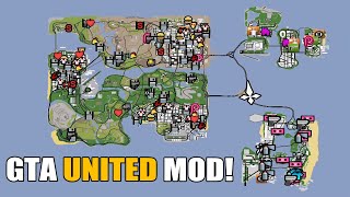 All Three GTA Maps in One Game Liberty City Vice City San Andreas  New GTA UNITED Mod [upl. by Ahsot201]