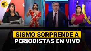 PERÚ SISMO de 56 asusta a periodistas durante noticiero en vivo [upl. by Hadwin]