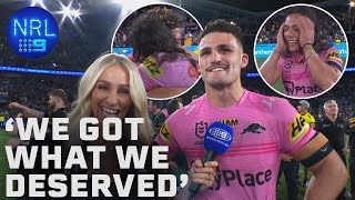 Emotional player interviews after Panthers fourpeat 2024 NRL Grand Final  NRL on Nine [upl. by Aiam]