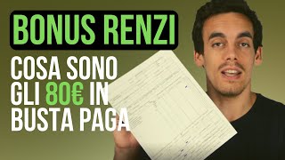 2019 BONUS RENZI gli 80€ in Busta Paga [upl. by Spears68]