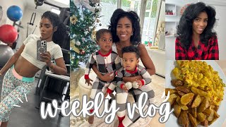 CHRISTMAS FAMILY PHOTOSHOOT BLOW DRY NATURAL HAIR CLOSET DECLUTTER ACKEE RECIPE GYM ROUTINE [upl. by Deenya]