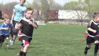 Aidens Kindergarten Flag Football Highlights [upl. by Ahsikcin982]