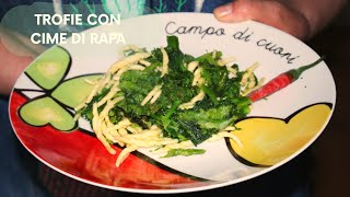 TROFIE CON CIME DI RAPA  RICETTA FACILE E VELOCE [upl. by Critta373]