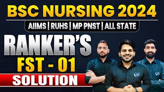 BSC NURSING ENTRANCE EXAM 2024  RANKERS FST  01 SOLUTION  RUHS BSC NURSING EXAM 2024 SOLUTION [upl. by Eillo476]