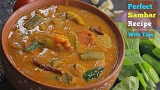 Sambar Recipe In Teluguహోటల్ స్టైల్ సాంబార్Perfect Sambar In teluguHow To make Sambar Vismai food [upl. by Netsirc637]