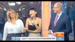 Dami Im  Gladiator amp Super love on Sunrise 7 TV 2014 [upl. by Aedrahs515]