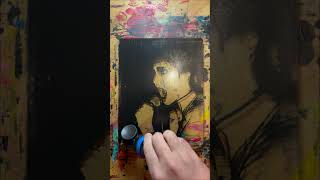 Artist is doing a gel plate print of Siouxsie Sioux [upl. by Nyral225]