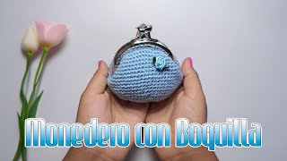 MONEDEROS TEJIDOS A CROCHET CON BOQUILLA 👛 [upl. by Ollopa145]