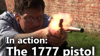 The French 1777 flintlock pistol in action [upl. by Touber]