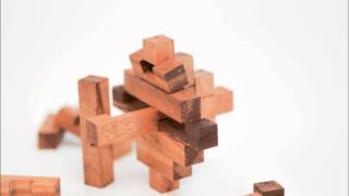 Wooden Crystal Puzzle Interlock solution [upl. by Bertelli]