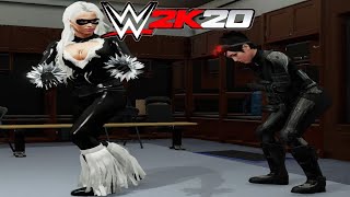 Catwoman v Black Cat  WWE 2K20 Requested Backstage Brawl [upl. by Aicelef75]