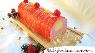 Recette bûche framboise et insert citron [upl. by Athalee108]